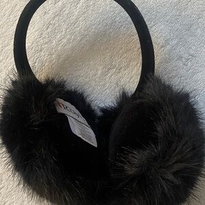 Black Faux Fur Earmuffs